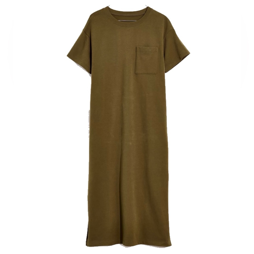 Madewell Oversized Pocket Tee Dress in Sueded Cotton